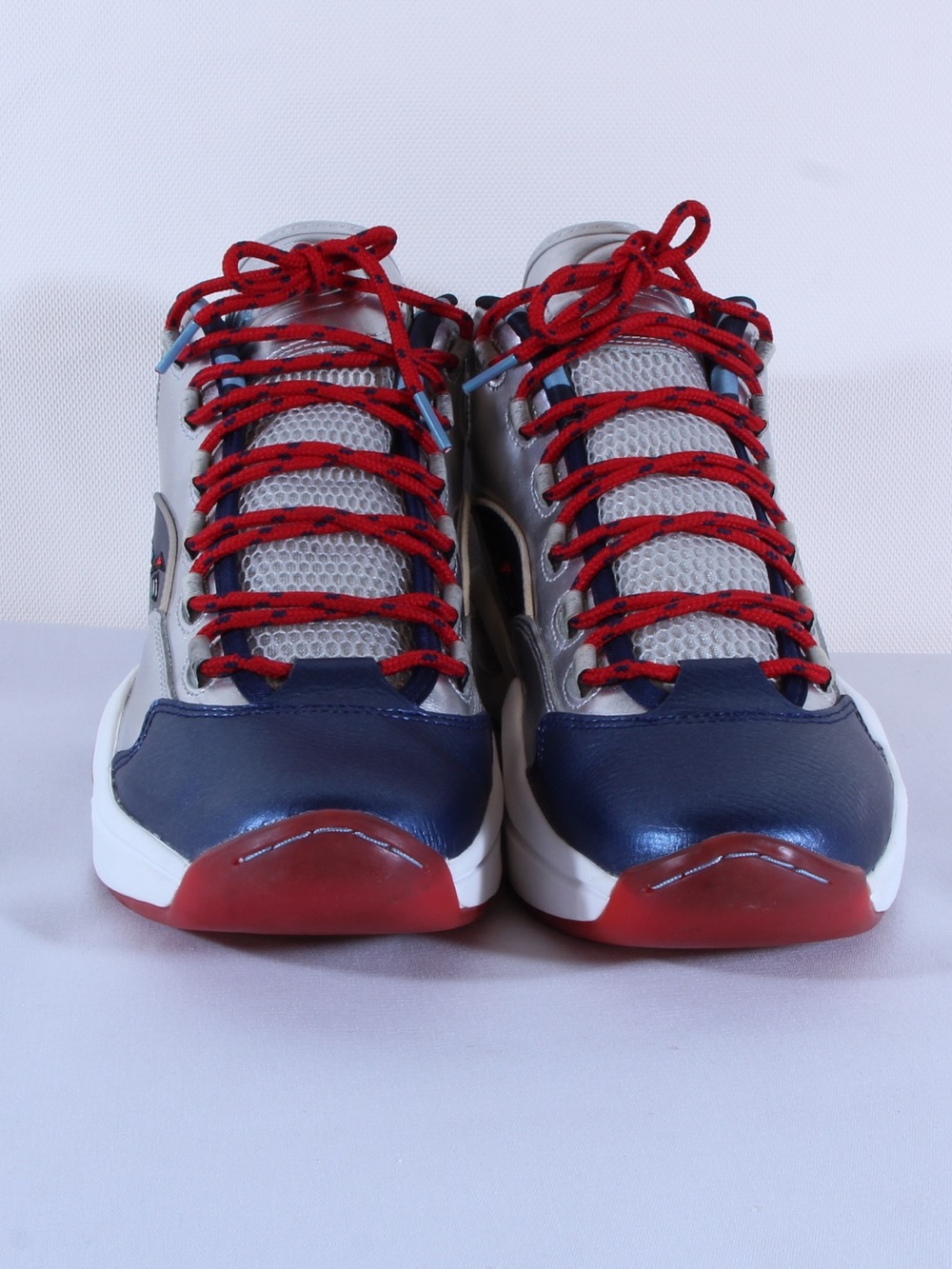 Reebok Men's Silver Blue & Red Question Mid ‘OG Meets OG’ Iverson Harden FZ1366 - Picture 2 of 10